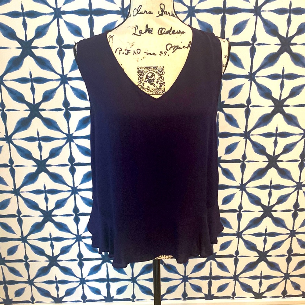 Diane vonFurstenberg Navy Blouse